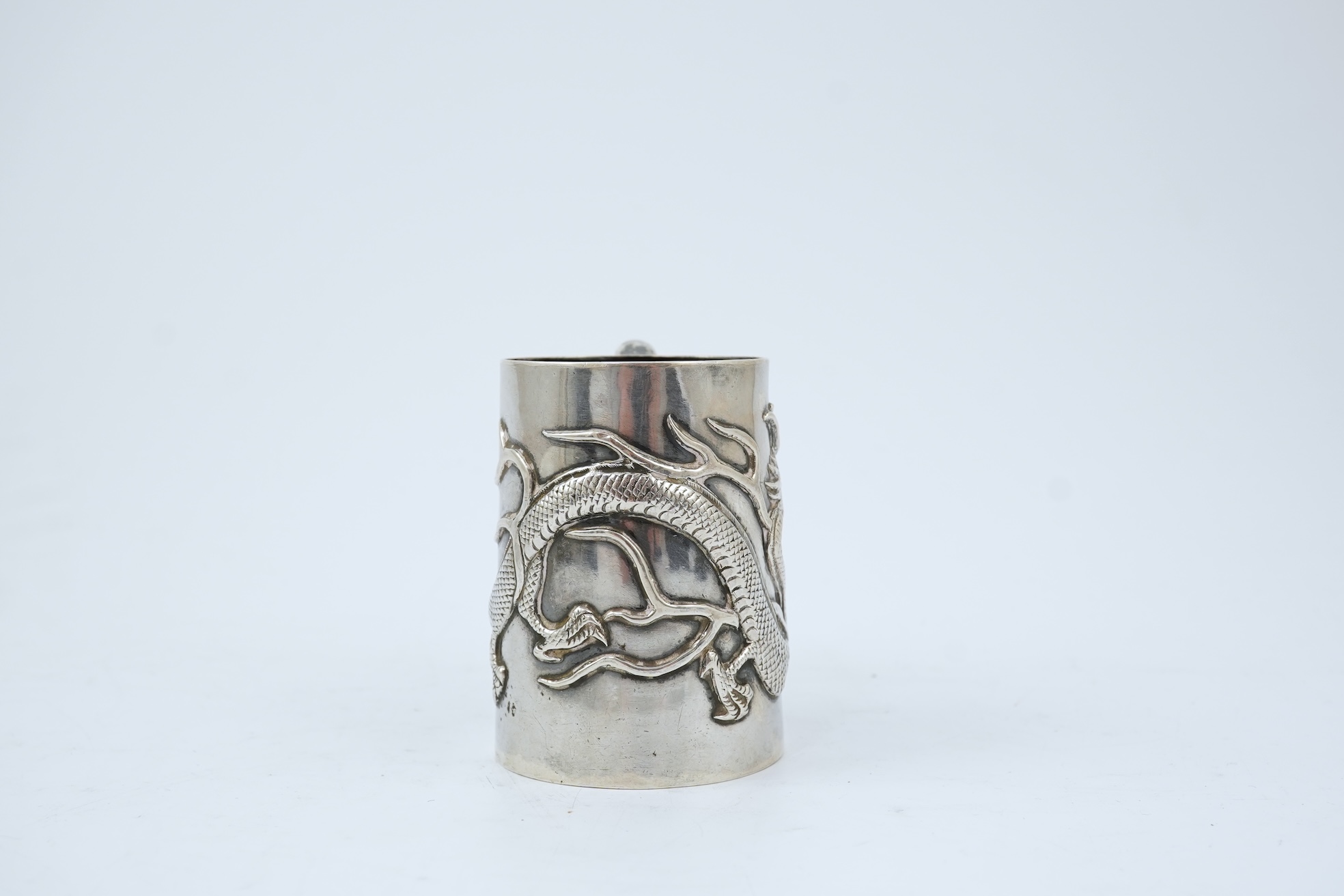 A late 19th/early 20th century Chinese Export silver small mug, by Wang Hing, Hong Kong